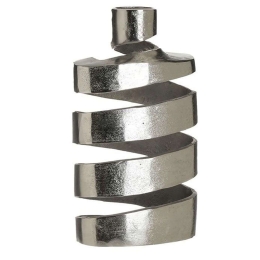 Βάζο Διάτρητο 3-70-579-0121 19x12x35cm Silver Inart Μέταλλο