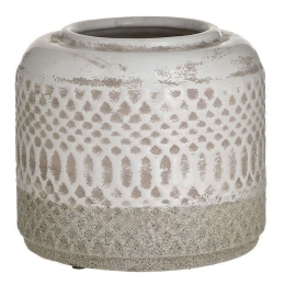 Βάζο Antique 3-70-685-0262 Φ20x19cm White-Beige Inart Κεραμικό