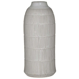 Βάζο Antique 3-70-498-0054 Φ16x35cm White-Gold Inart Κεραμικό