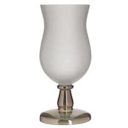 Βάζο 3-70-639-0160 Φ18x42cm White-Bronze Inart Γυαλί
