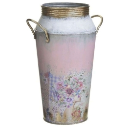 Βάζο 3-70-627-0038 25x19x36cm Multi Inart Μέταλλο