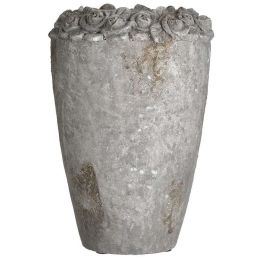 Βάζο 3-70-507-0360 Φ22x32cm Silver Inart Τσιμέντο