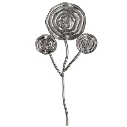 Διακοσμητικό Τοίχου 3-70-115-0028 30x58cm Silver Inart Μέταλλο