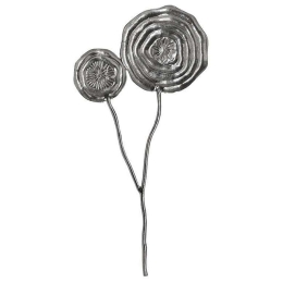 Διακοσμητικό Τοίχου 3-70-115-0029 35x72cm Silver Inart Μέταλλο