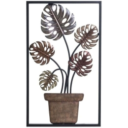 Διακοσμητικό Τοίχου Λουλούδια 3-70-120-0047 30x3x50cm Multi Inart Μέταλλο