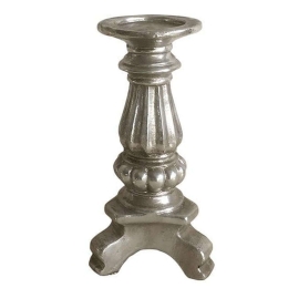 Κηροπήγιο 3-70-507-0344 15x13x31cm Silver Inart Πολυρεσίνη
