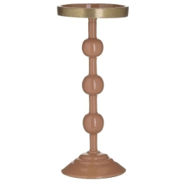 Κηροπήγιο 3-70-650-0027 Φ11x24cm Coral-Gold Inart Εμαγιέ