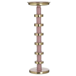 Κηροπήγιο 3-70-650-0029 Φ10x30cm Pink-Gold Inart Εμαγιέ