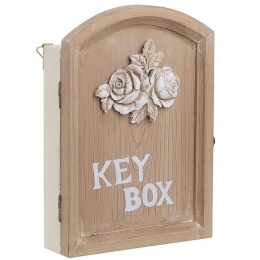 Κλειδοθήκη 3-70-147-0012 24x5x30cm Beige-White Inart Ξύλο