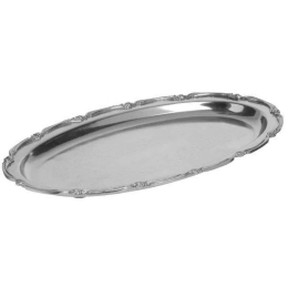 Διακοσμητική Πιατέλα 3-70-803-0090 38x24x4cm Silver Inart Μέταλλο