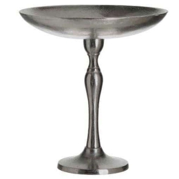 Διακοσμητικό Μπωλ Με Πόδι 3-70-357-0199 Φ24x26cm Silver Inart Μέταλλο