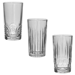 Ποτήρια Νερού (Σετ 3Τμχ) 6-60-560-0155 Φ7x13cm 260ml Clear Click Γυαλί