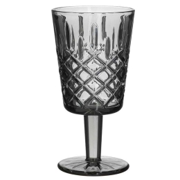 Ποτήρια Κρασιού (Σετ 6Τμχ) 3-60-621-0052 Φ9x16,5cm Grey Inart Γυαλί