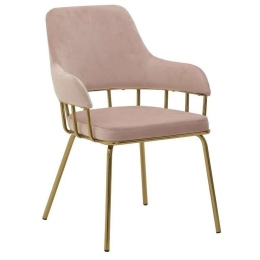 Καρέκλα 3-50-553-0018 62x56x82cm Pink-Gold Inart