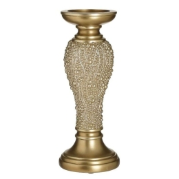 Κηροπήγιο 3-70-110-0103 Champagne 12x12x31cm Inart Πολυρεσίνη