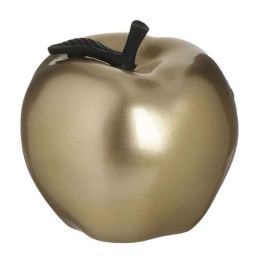 Διακοσμητικό Μήλο 3-70-323-0019 Φ10x10cm Gold-Black Inart Πολυρεσίνη