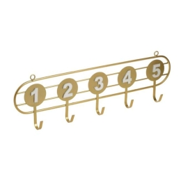 Κρεμάστρα 3-70-143-0053 50x4x16cm White-Gold Inart Μέταλλο