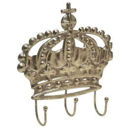 Κρεμάστρα Κορώνα Αντικέ 3-70-349-0123 26x5x26cm Gold Inart Μέταλλο
