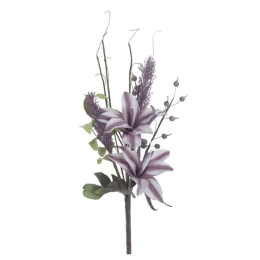 Διακοσμητικό Λουλούδι-Κλαδί 3-85-246-0258 Υ85cm Purple Inart Πλαστικό