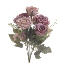 Διακοσμητικό Λουλούδι-Μπουκέτο 3-85-084-0046 Υ40cm Pink Inart Ύφασμα
