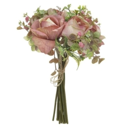 Μπουκέτο Λουλουδιών 3-85-758-0003 Υ28cm Dark Pink Inart Πλαστικό
