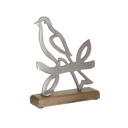 Διακοσμητικό Πουλί 3-70-357-0194 18x5x22cm Silver Inart Μέταλλο