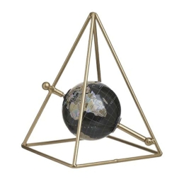 Υδρόγειος Σφαίρα 3-70-874-0103 15x15x20cm Gold-Black Inart Μέταλλο