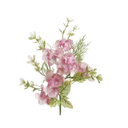 Διακοσμητικό Λουλούδι-Κλαδί 3-85-758-0007 30cm Pink Inart Πλαστικό, Ύφασμα