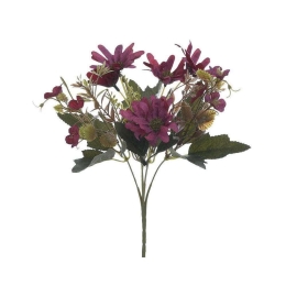 Διακοσμητικό Μπουκέτο 3-85-084-0126 27cm Purple Inart Μέταλλο,Ύφασμα
