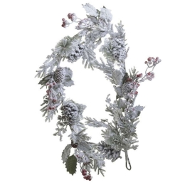 Γιρλάντα Χιονισμένη Κρεμαστή 2-85-397-0003 150cm Green-White Inart