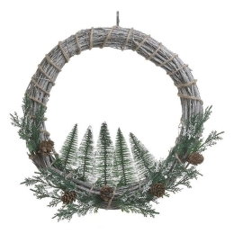 Στεφάνι 2-85-397-0037 Φ38cm Green-Natural Inart