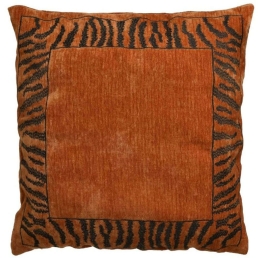 Μαξιλάρι Διακοσμητικό (Με Γέμιση) 3-40-865-0264 Orange-Black Inart 45X45 45x45cm Ύφασμα