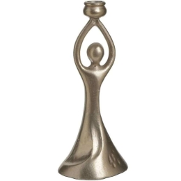 Κηροπήγιο 3-70-871-0123 Φ10x25cm Champagne Inart Μέταλλο
