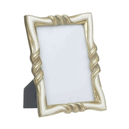 Κορνίζα 3-30-117-0441 13x18cm White-Gold Inart Ρητίνη