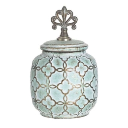 Βάζο Με Καπάκι 3-70-140-0100 Φ15x25cm Veraman-Gold Inart Κεραμικό