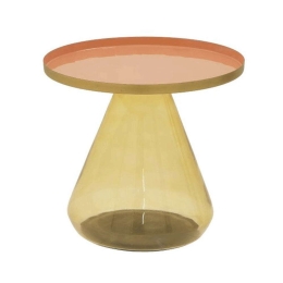 Τραπεζάκι Βοηθητικό 3-50-873-0015 Φ45x49cm Somon-Gold Inart