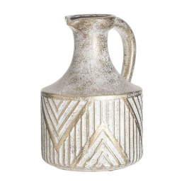 Βάζο Κανάτα Αντικέ 3-70-140-0107 Φ15x22cm Ecru-Gold Inart Κεραμικό