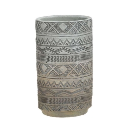 Βάζο Τσιμεντένιο 3-70-259-0057 Φ14x23cm Grey-Beige Inart Τσιμέντο
