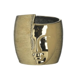 Βάζο Φιγούρα 3-70-146-0488 14x13x15cm Gold Inart Κεραμικό