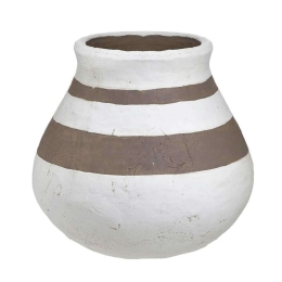 Κασπώ 3-70-499-0118 Φ29x25cm White-Brown Inart Κεραμικό
