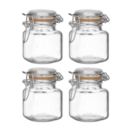 Βάζο Αποθήκευσης (Σετ 4Τμχ) 6-60-560-0188 5x5x8cm Clear Click Γυαλί