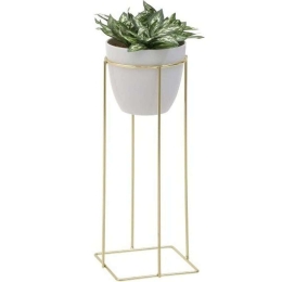 Τεχνητό Φυτό Σε Ανθοστήλη 3-85-475-0258 20x20x62cm Multi Inart Μέταλλο
