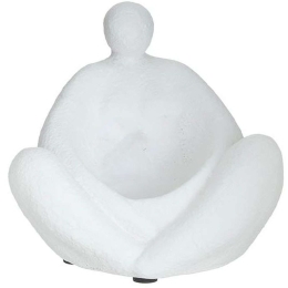 Κηροπήγιο 3-70-507-0379 17x15x15cm White Inart Πηλός