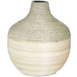 Βάζο 3-70-564-0101 Φ16x23cm Natural-White Inart Rattan