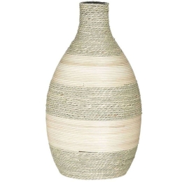 Βάζο 3-70-564-0102 Φ17x30cm Natural-White Inart Rattan