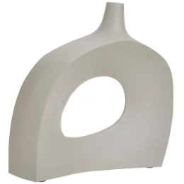 Βάζο 3-70-282-0044 30x9x33cm Grey Inart Αλουμίνιο
