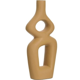 Βάζο 3-70-282-0036 13x7x31cm Mustard Inart Αλουμίνιο