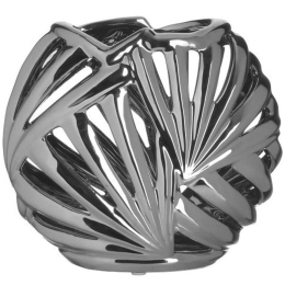 Βάζο Κεραμικό Όστρακο 3-70-619-0020 20x11x17cm Silver Inart Κεραμικό