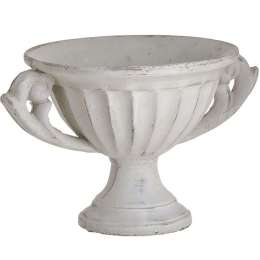 Βάζο Αμφορέας 3-70-456-0177 27x20x16cm White Inart Τσιμέντο