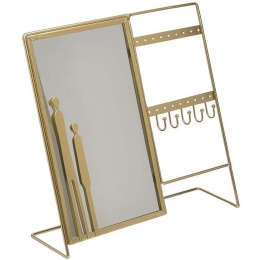 Βάση Κοσμημάτων 3-70-874-0121 28x8x27cm Gold Inart Μέταλλο,Γυαλί